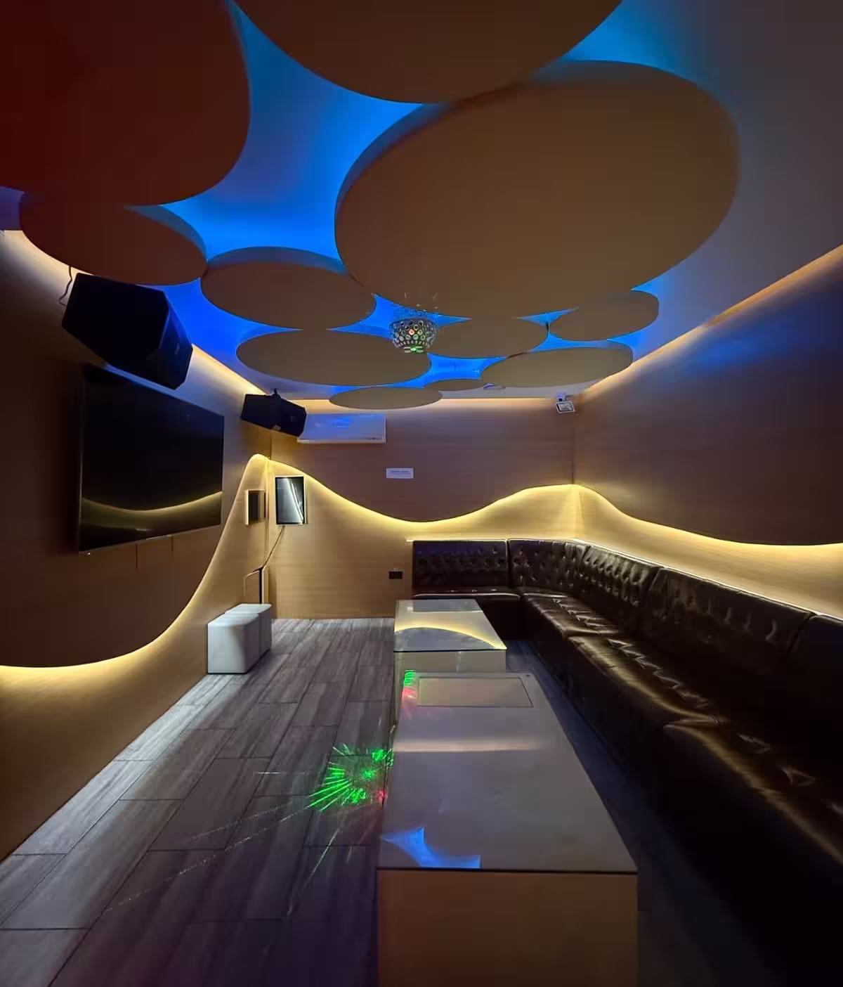 Cosy private karaoke booth KTV perfect for dates and small groups at Level 8 KTV Manchester Gay Village